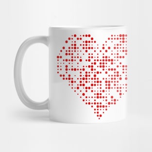 Abstract halftone heart icon Mug